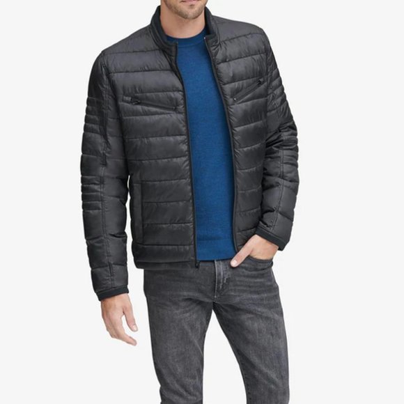 NWT Marc New York Men's Jacket XL Black Packable Faux Down Puffer Grymes Light - Picture 5 of 11